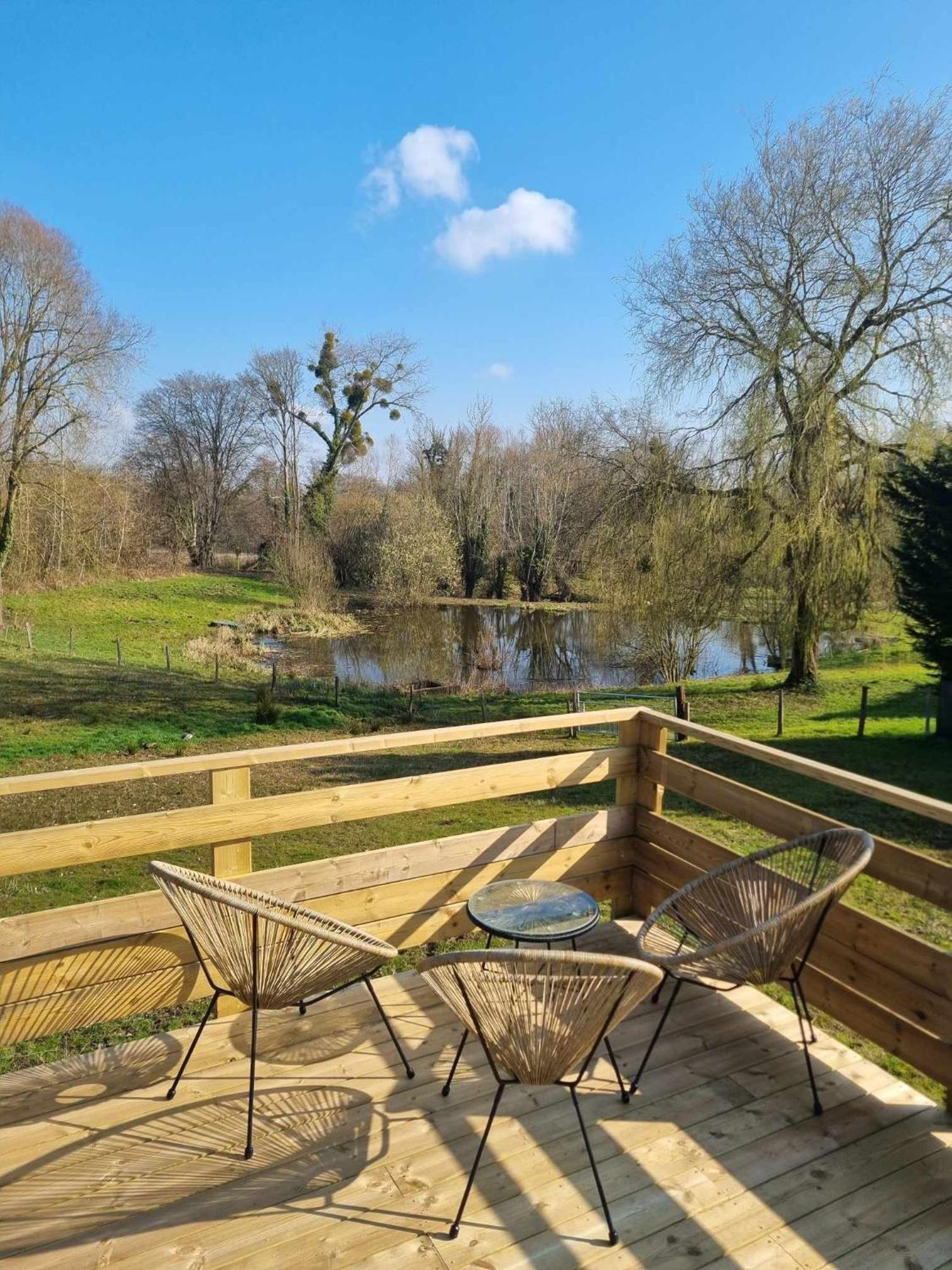 Gite La Goutte D'Eau - Baby Foot - 6 Personnes Lits King & Queen Size - Terrasse Vue Etang Saint-Josse Extérieur photo